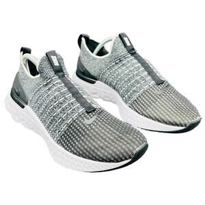 🏃‍♂️ Nike 9.5 Black Grey Flyknit Slip On Running Shoes Lightweight Modern Tech